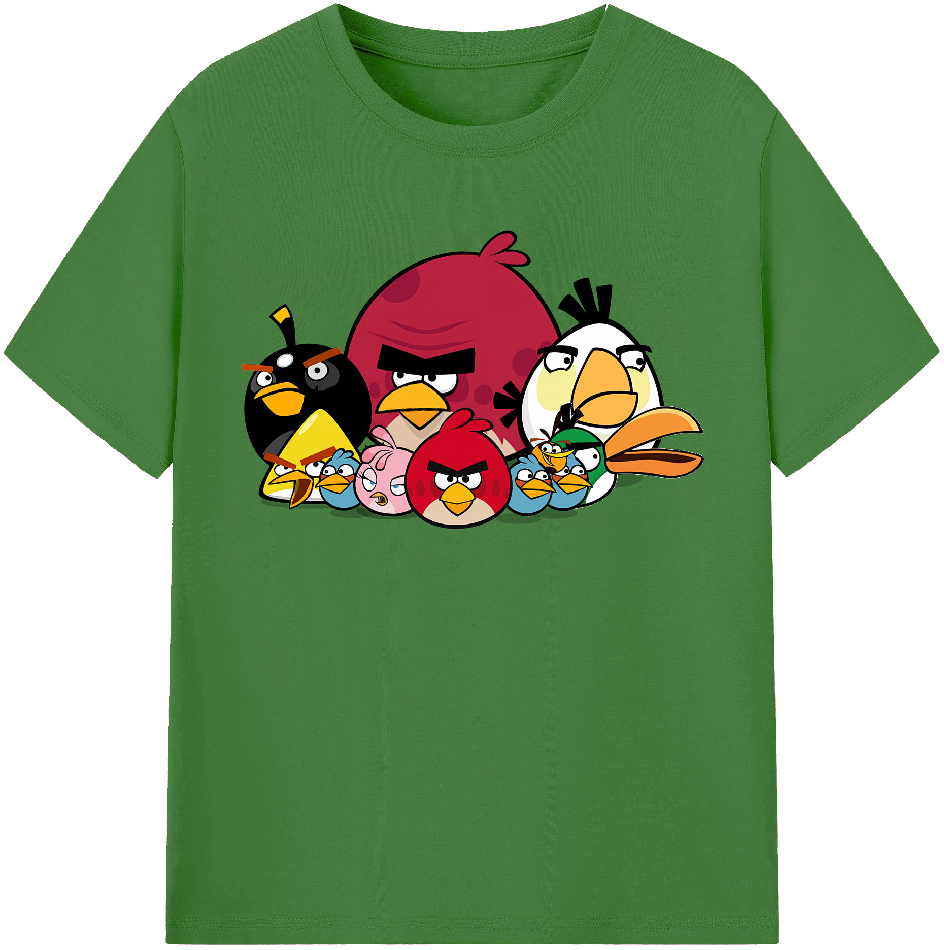 （画像用） Angry Birds アングリーバード レディースカジュアルプリントTシャツ（綿100％）